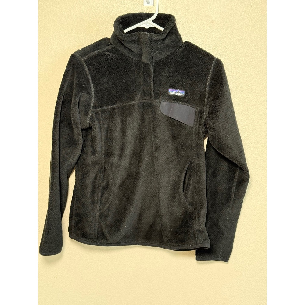 Patagonia Re-Tool Snap-T Fleece Pullover Black Kids Small STY25442FA15